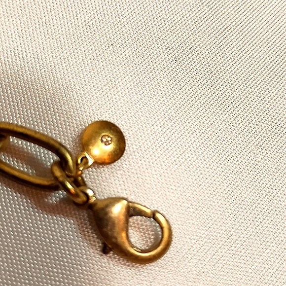 J CREW Gold and Blue Crystal Statement Necklace - Picture 6 of 6